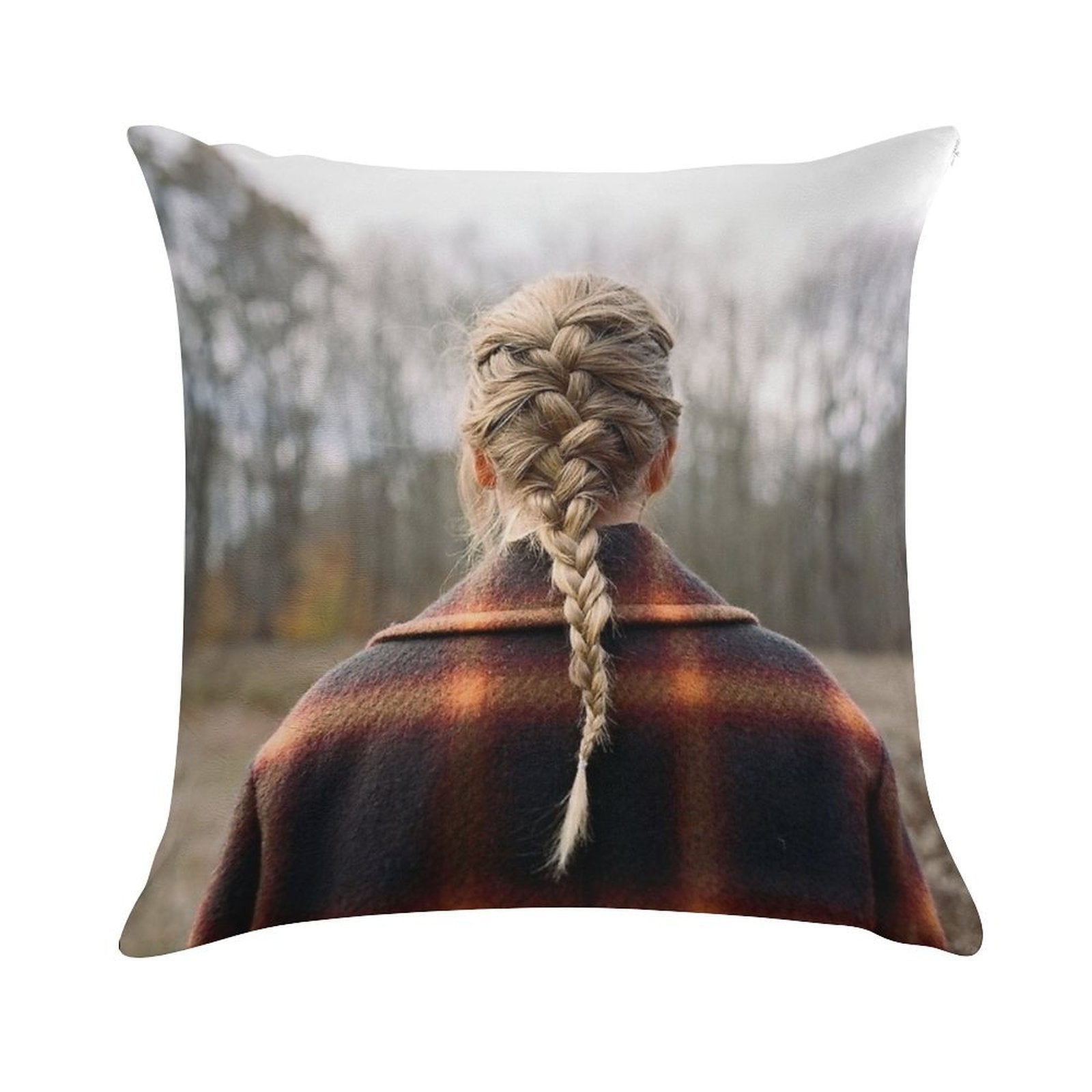 Evermore Album Cover Design Soft Decorative Cover Throw Pillow