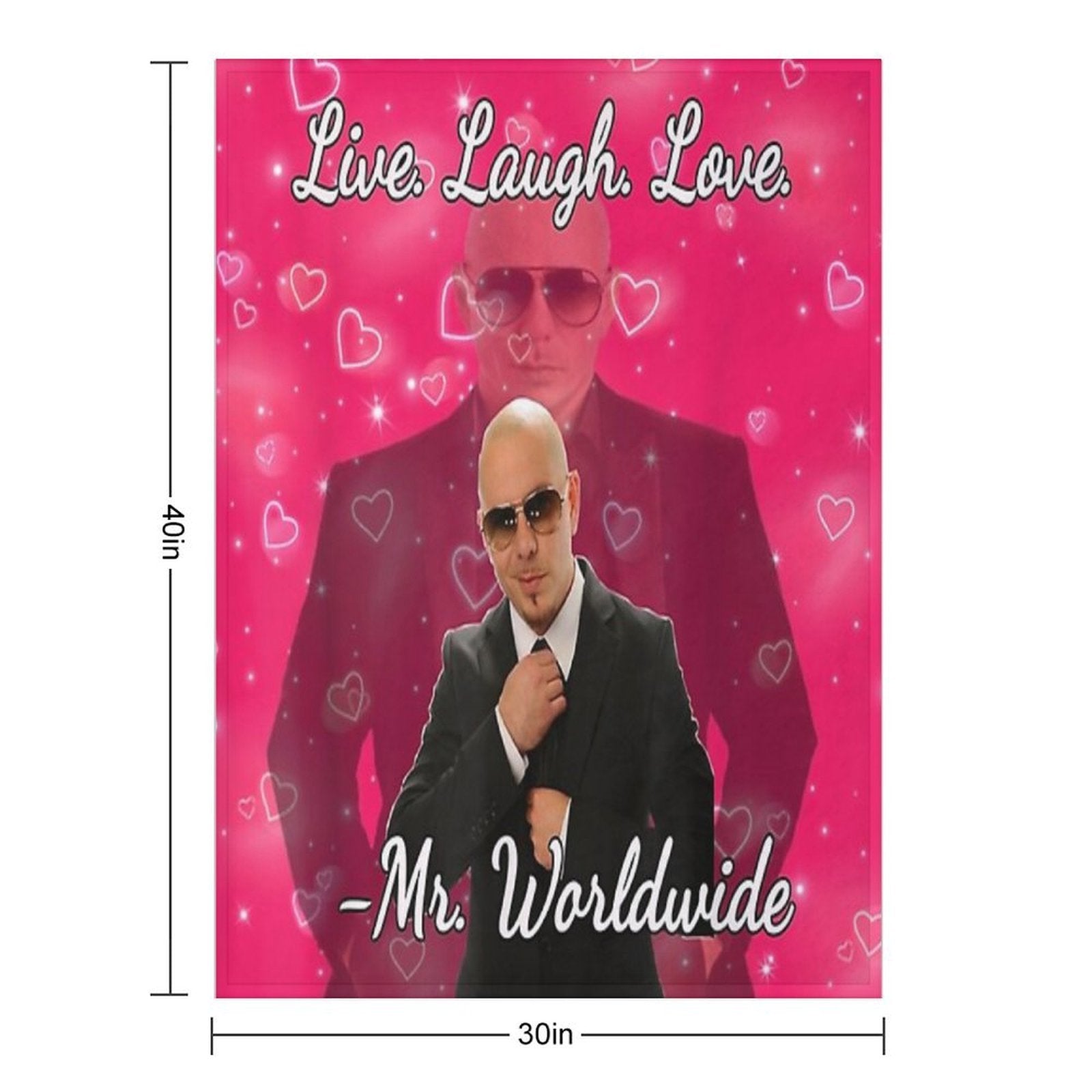Mr Worldwide Pitbull Valentine Velvety-soft Throw Blanket