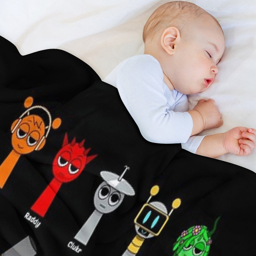 All My Sprunki Game Toys Wrinkle-free Throw Blanket
