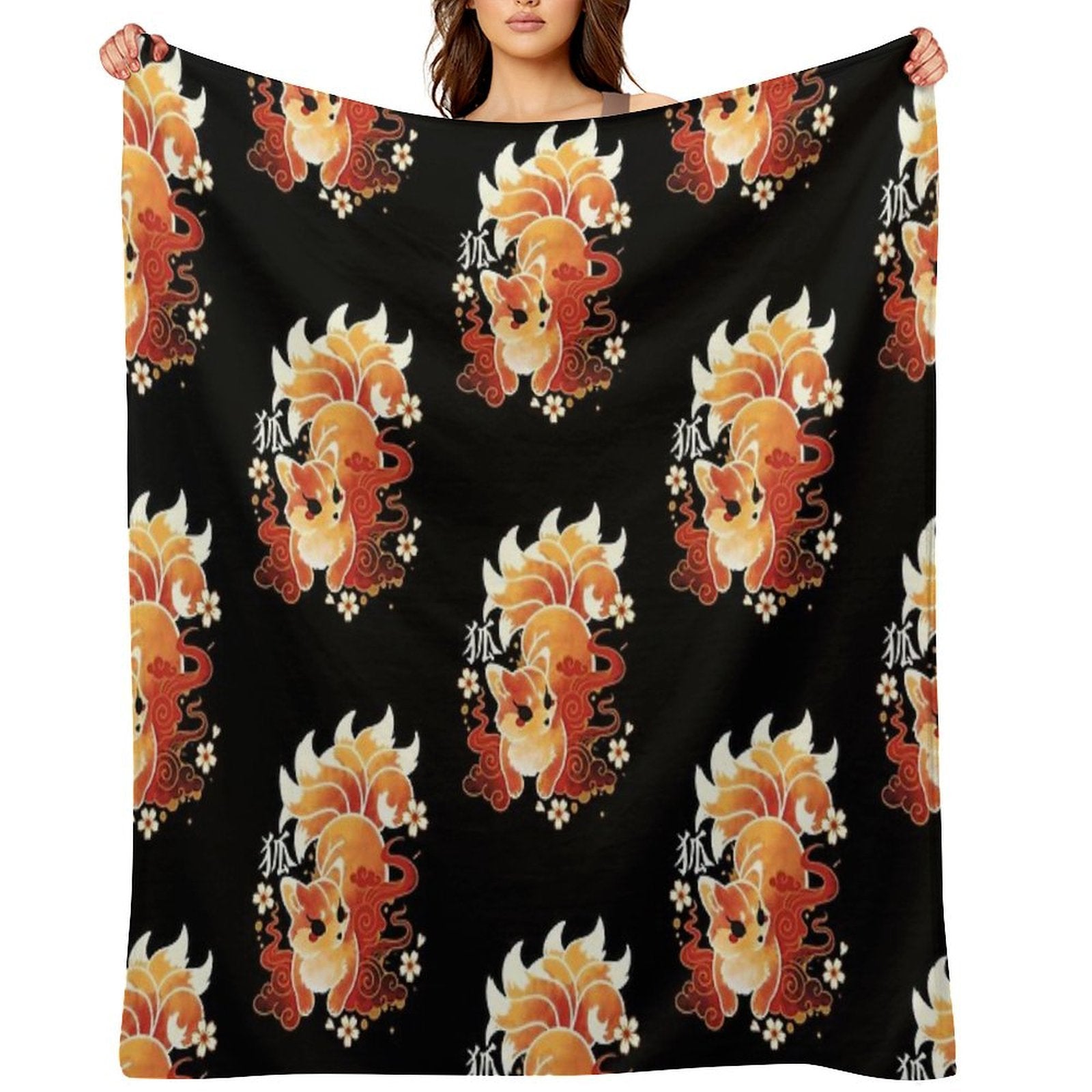 Kitsune Kawaii Comfort Throw Blanket