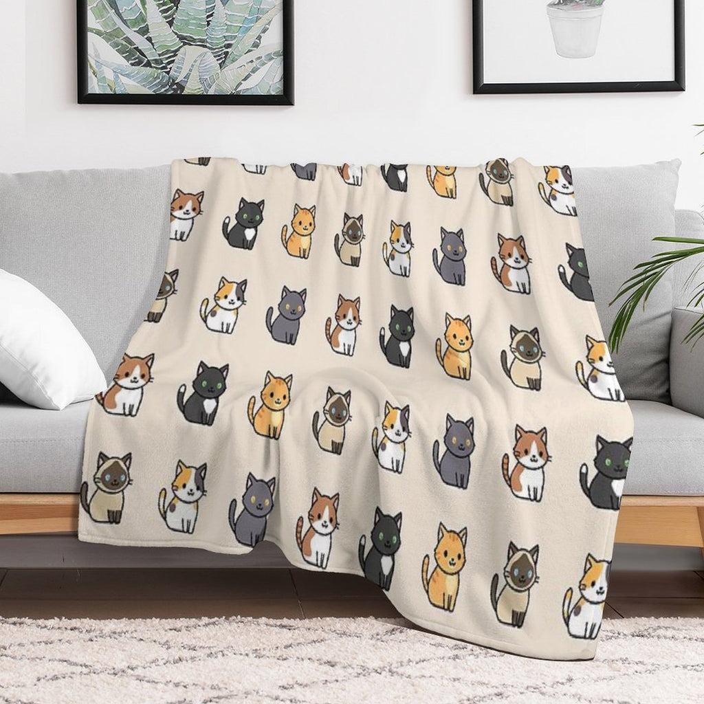 Cute Cats Durable Throw Blanket