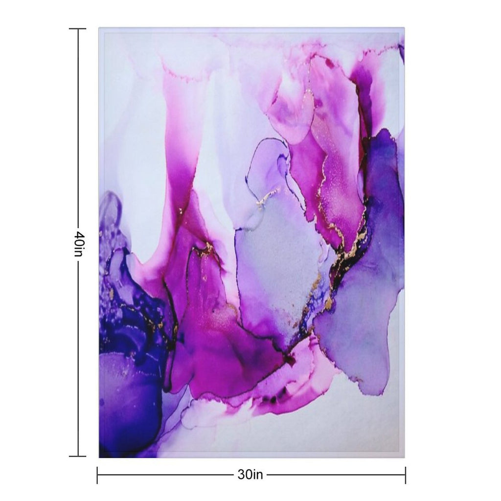 Purple Ink II Velvety-soft Throw Blanket