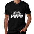 Papa Pit Crew Family Racing Birthday Race Car  Relaxed-fit T-Shirt