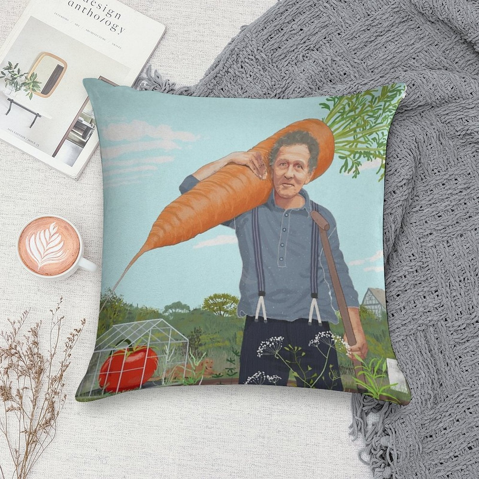 Monty Don Soft Reinforced Edging Throw Pillow