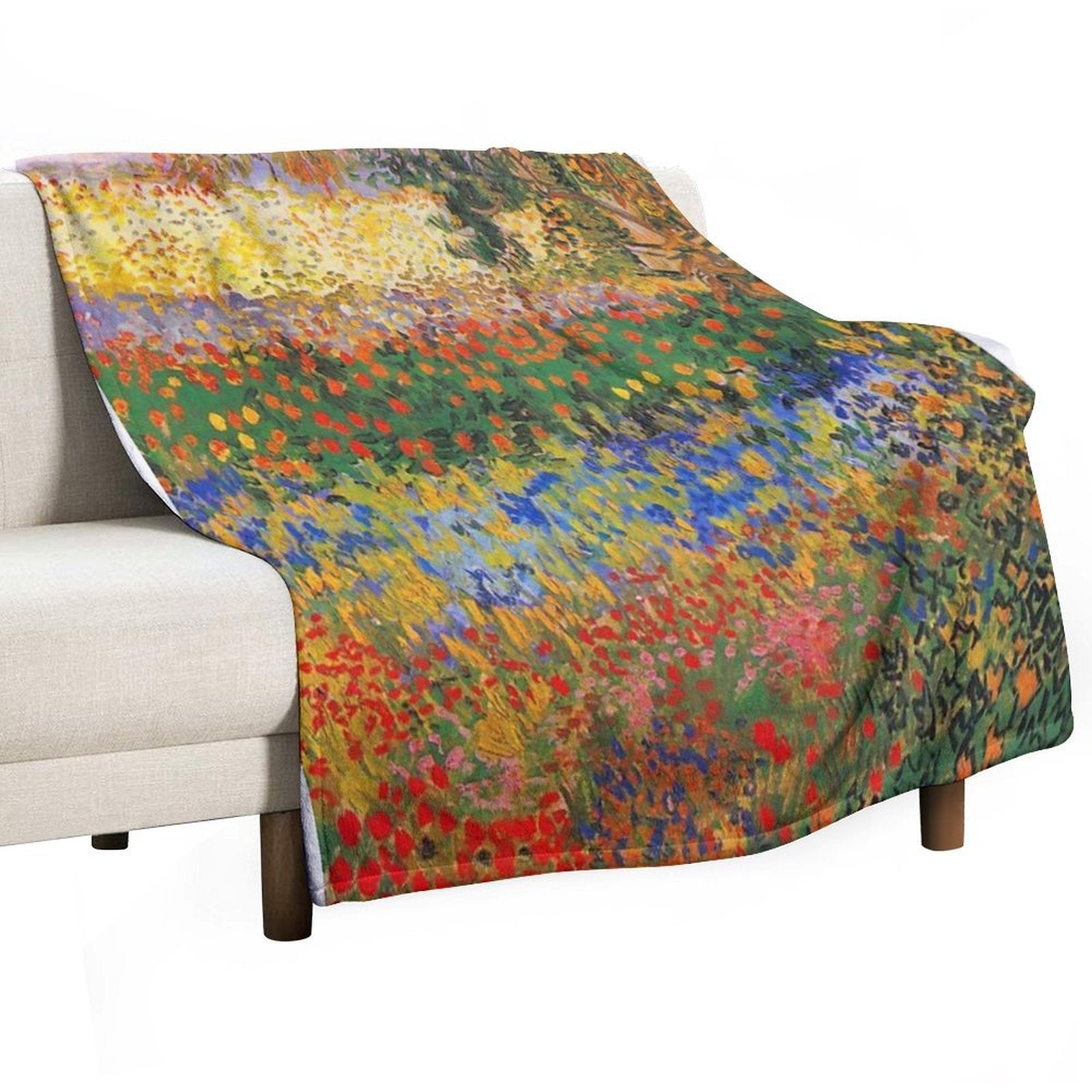 Flower Garden Painting by Vincent Van Gogh Durable Throw Blanket