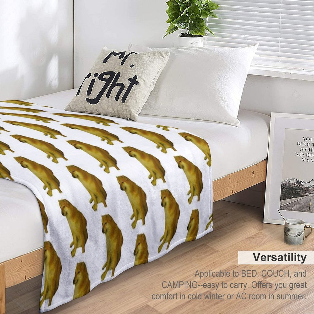 Cheems Comfort Throw Blanket