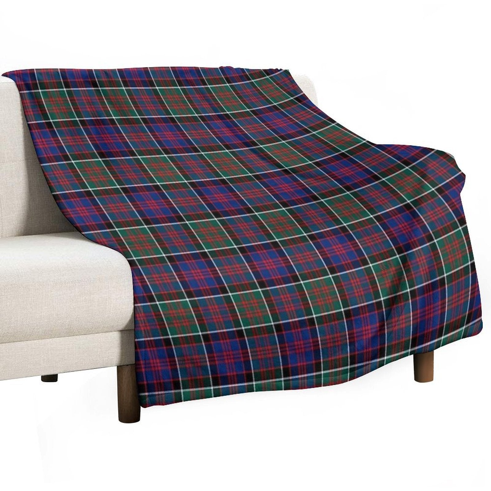Clan MacDonald of Clanranald Tartan Easy Care Throw Blanket