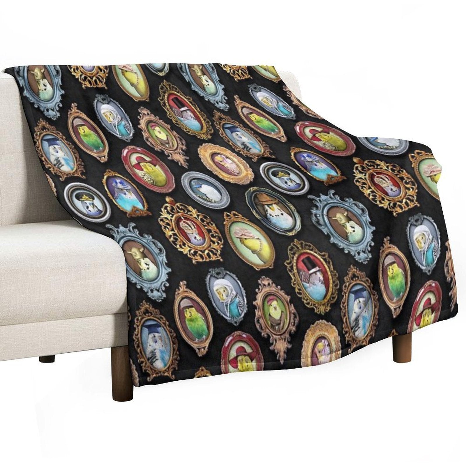 Budgies in Hats Quick-dry Throw Blanket