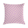 Check V - Lilac Twist Soft Short Plush Fabric Throw Pillow