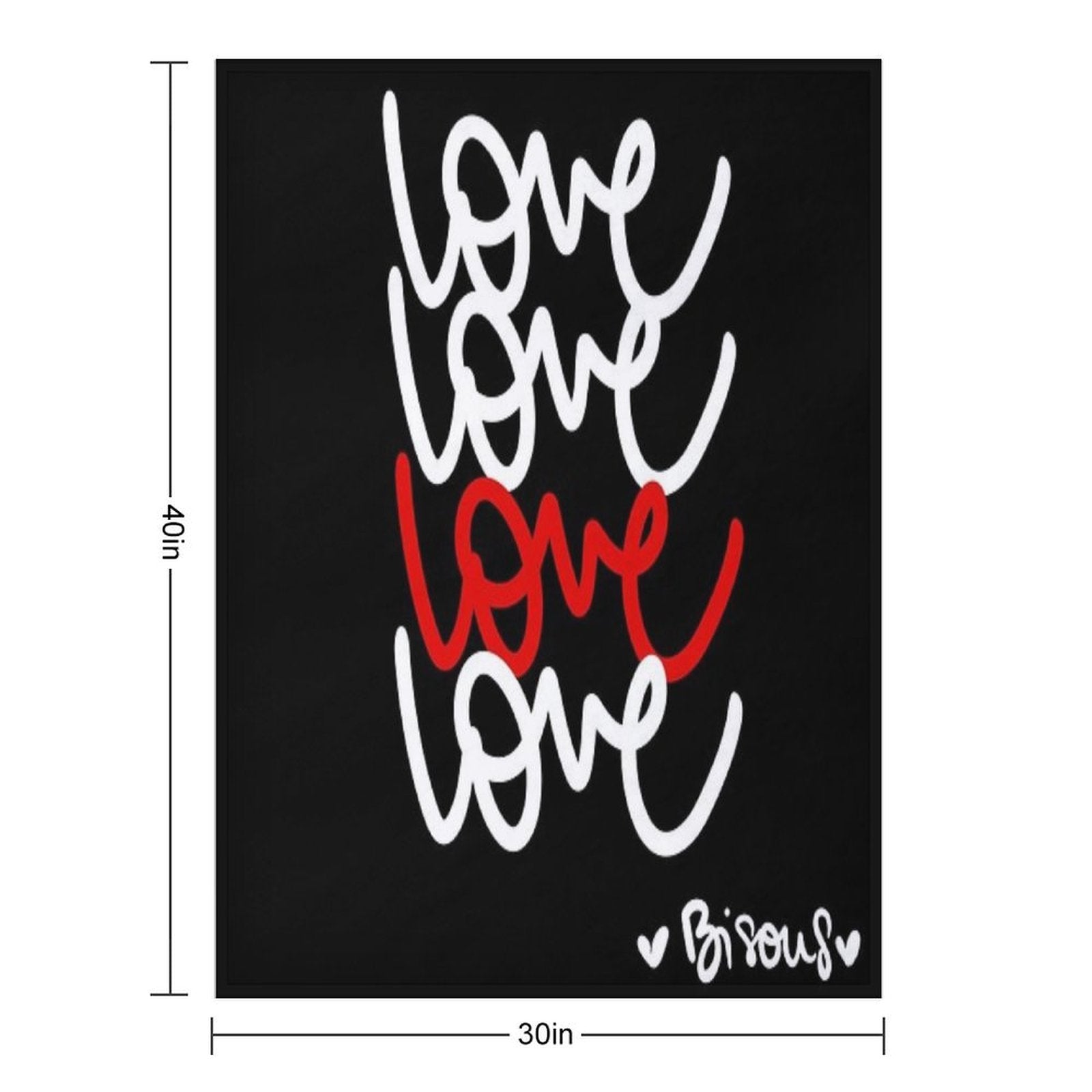 Love Love Love Kisses Eco-conscious Throw Blanket