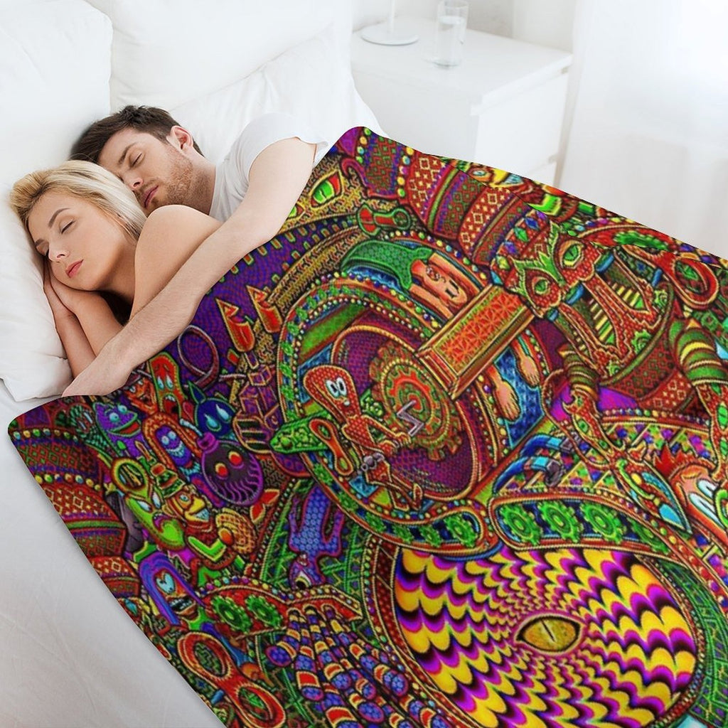 Carnival of The Abyss Travel-friendly Throw Blanket