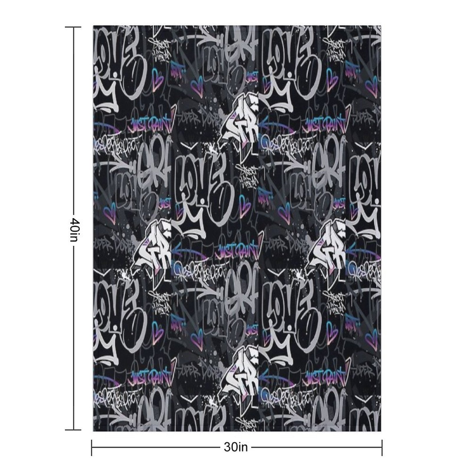 Graffiti Street Art Compact Throw Blanket