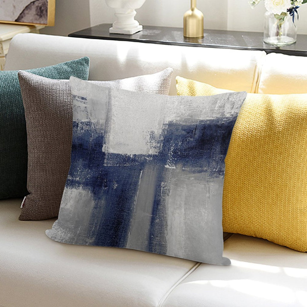 Classic Blue Abstract Soft Ultra-Soft Texture Throw Pillow