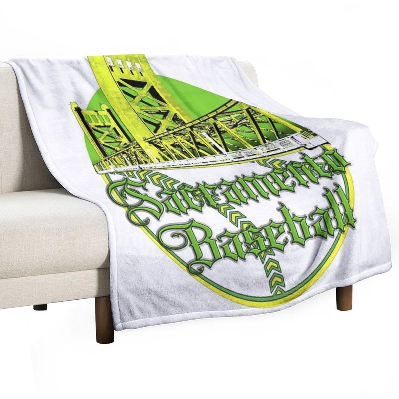 Picaflor Clothing Brand Sacramento A's Rendition Machine-washable Throw Blanket