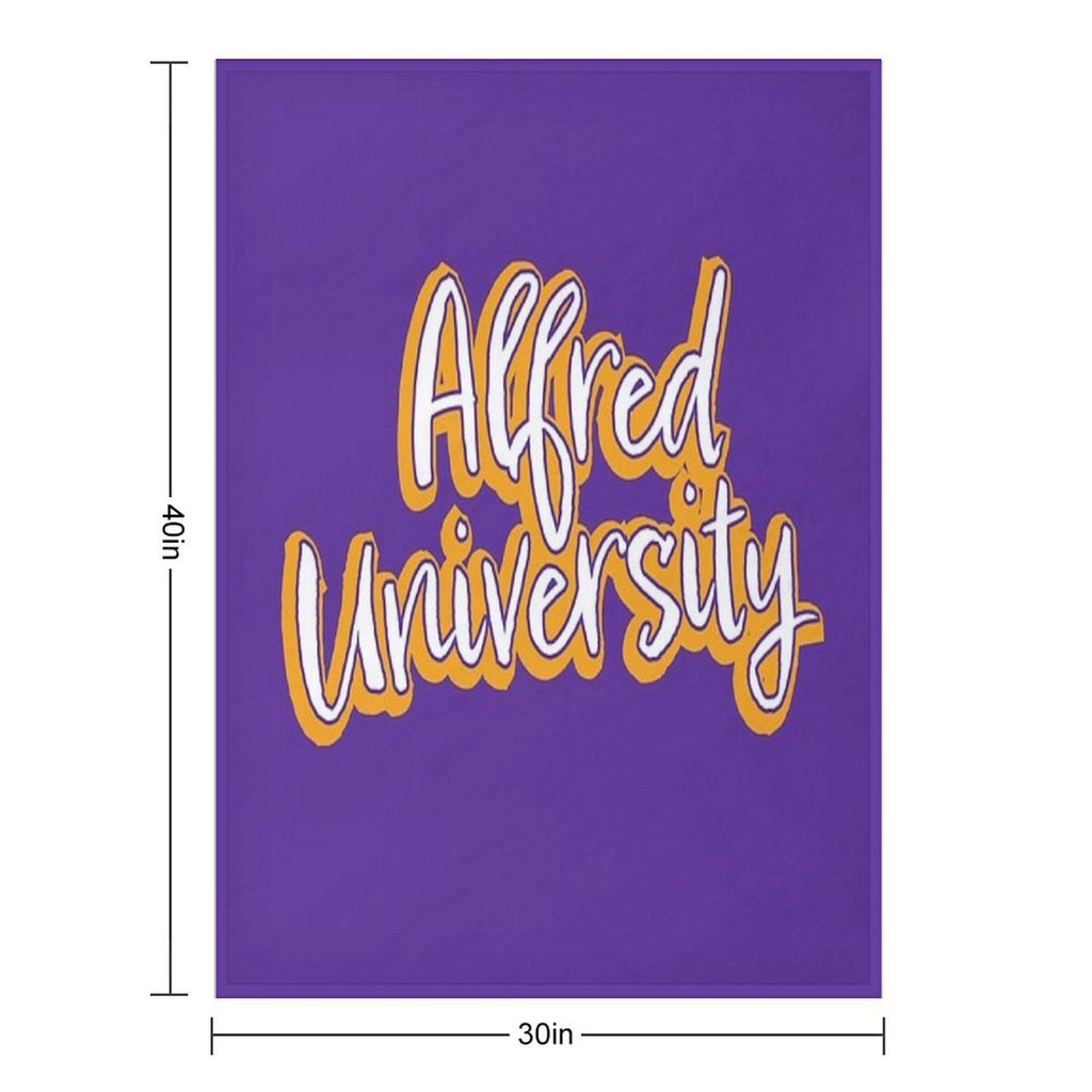 Alfred University Saxons Sustainable Throw Blanket