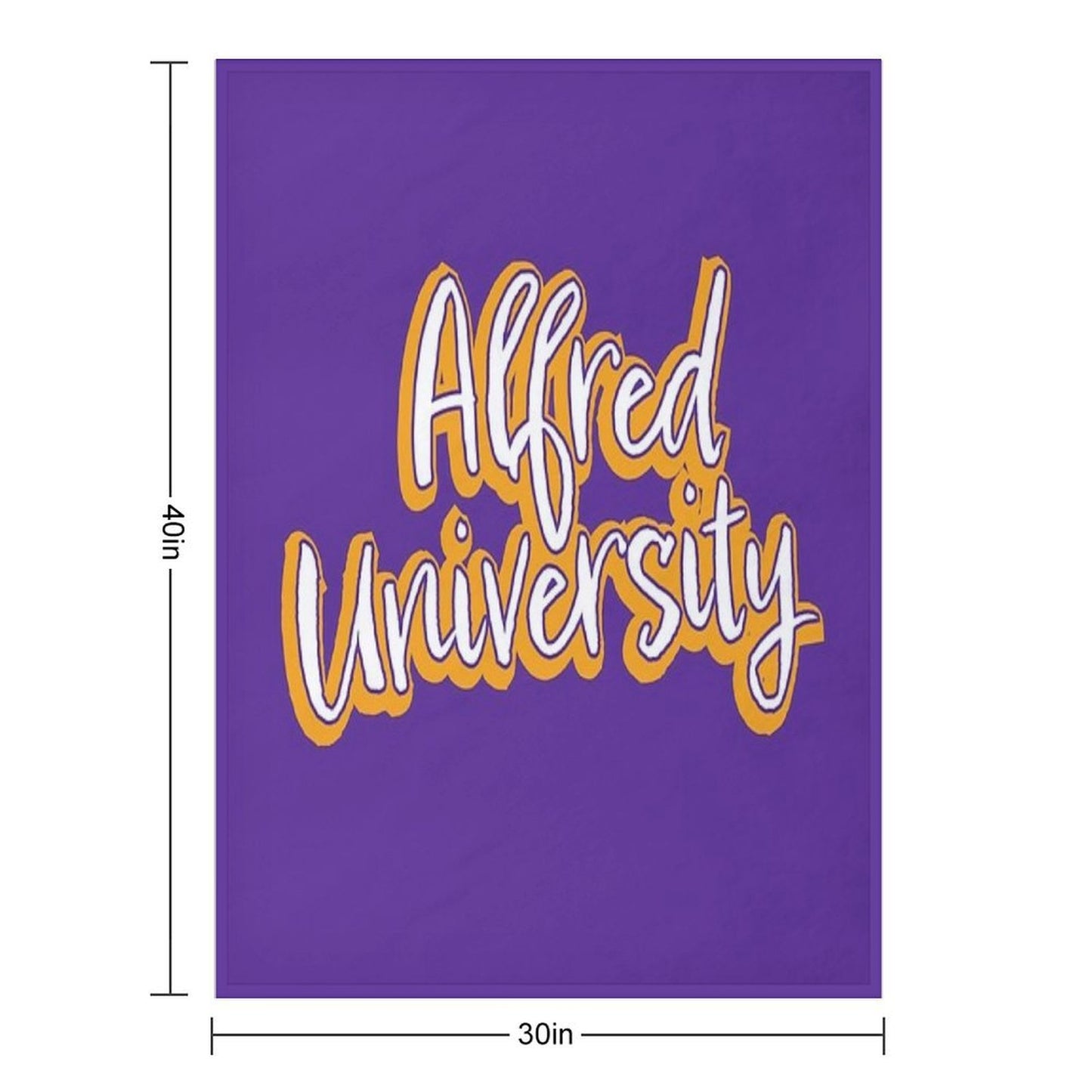 Alfred University Saxons Sustainable Throw Blanket
