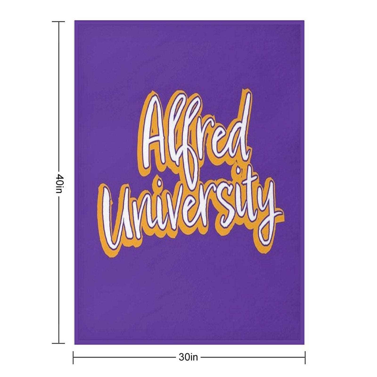 Alfred University Saxons Sustainable Throw Blanket