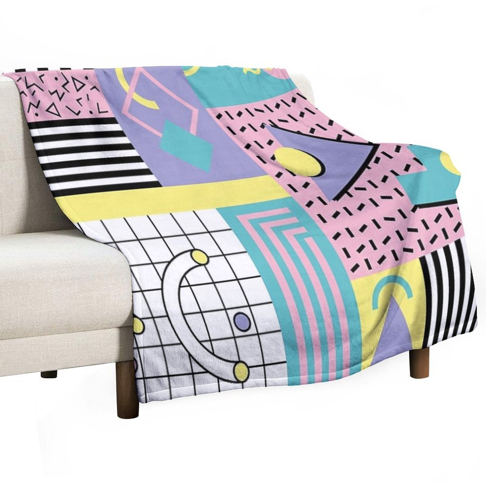 Memphis Pattern 25 - Retro 90s  80s Multi-functional Throw Blanket