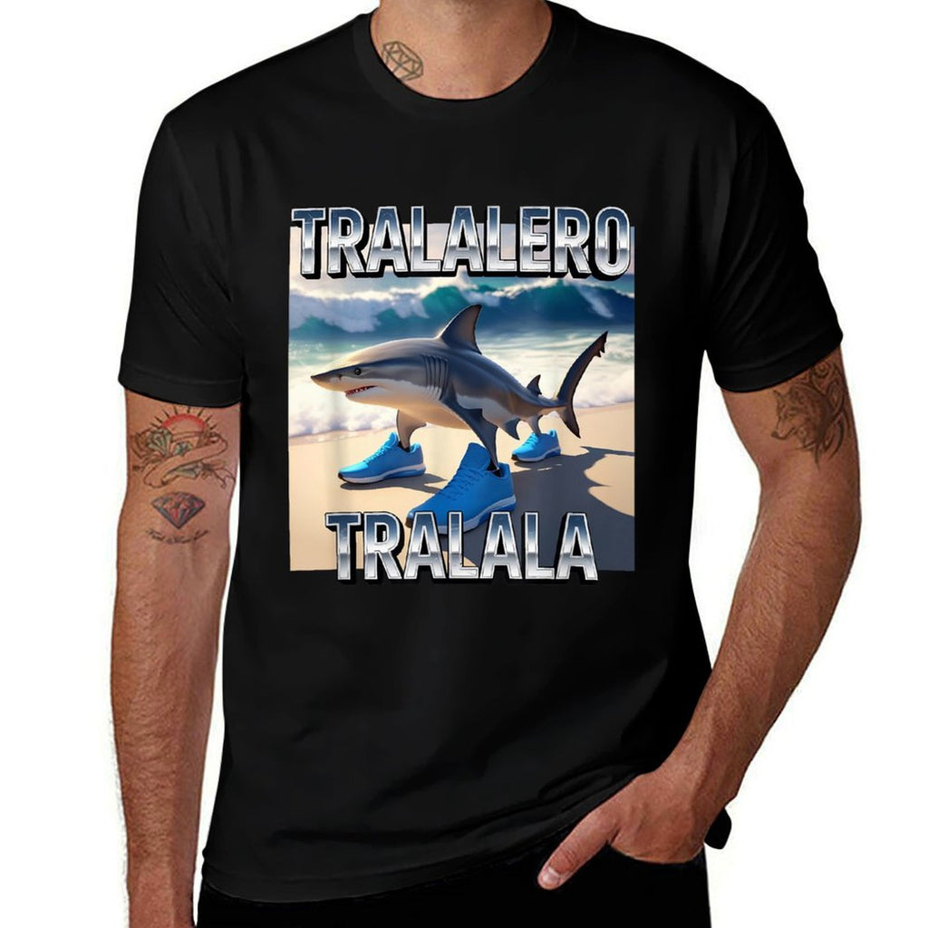 Tralalero Tralala Shark Meme, Funny Italian Brainrot Meme  Eco-friendly Material T-Shirt