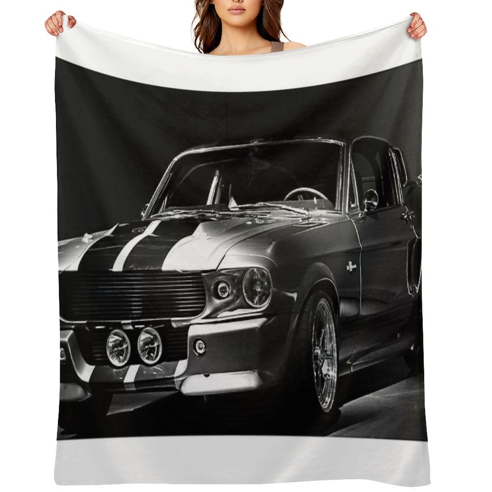 1967 Ford Mustang Shelby GT 500 Shrink-resistant Throw Blanket
