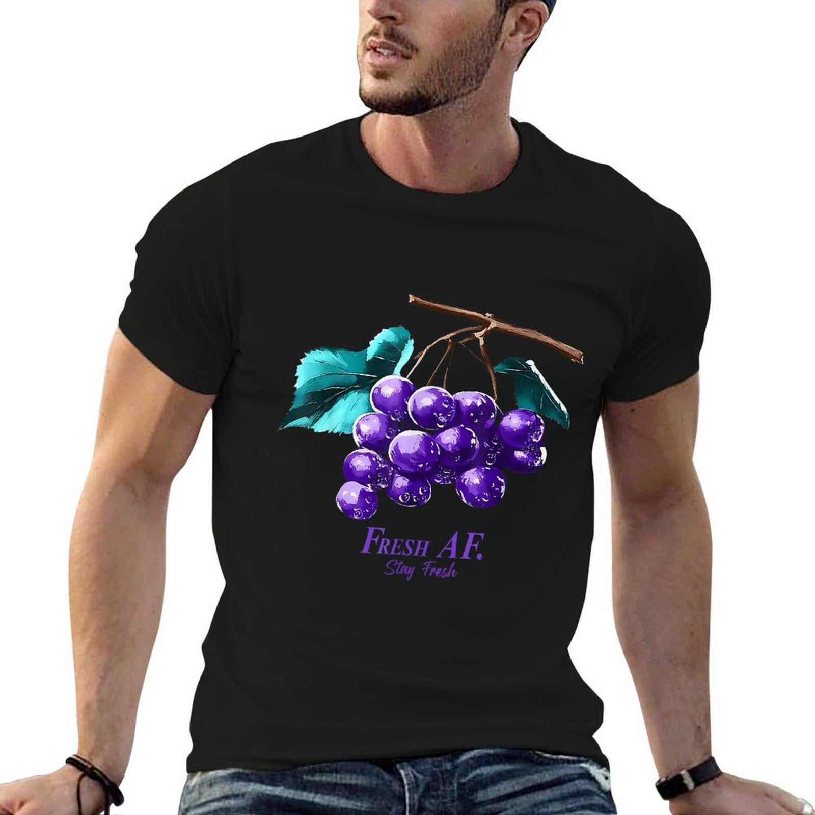 Fresh Grape Grape 5s Matching For Men Women  Tagless Design T-Shirt
