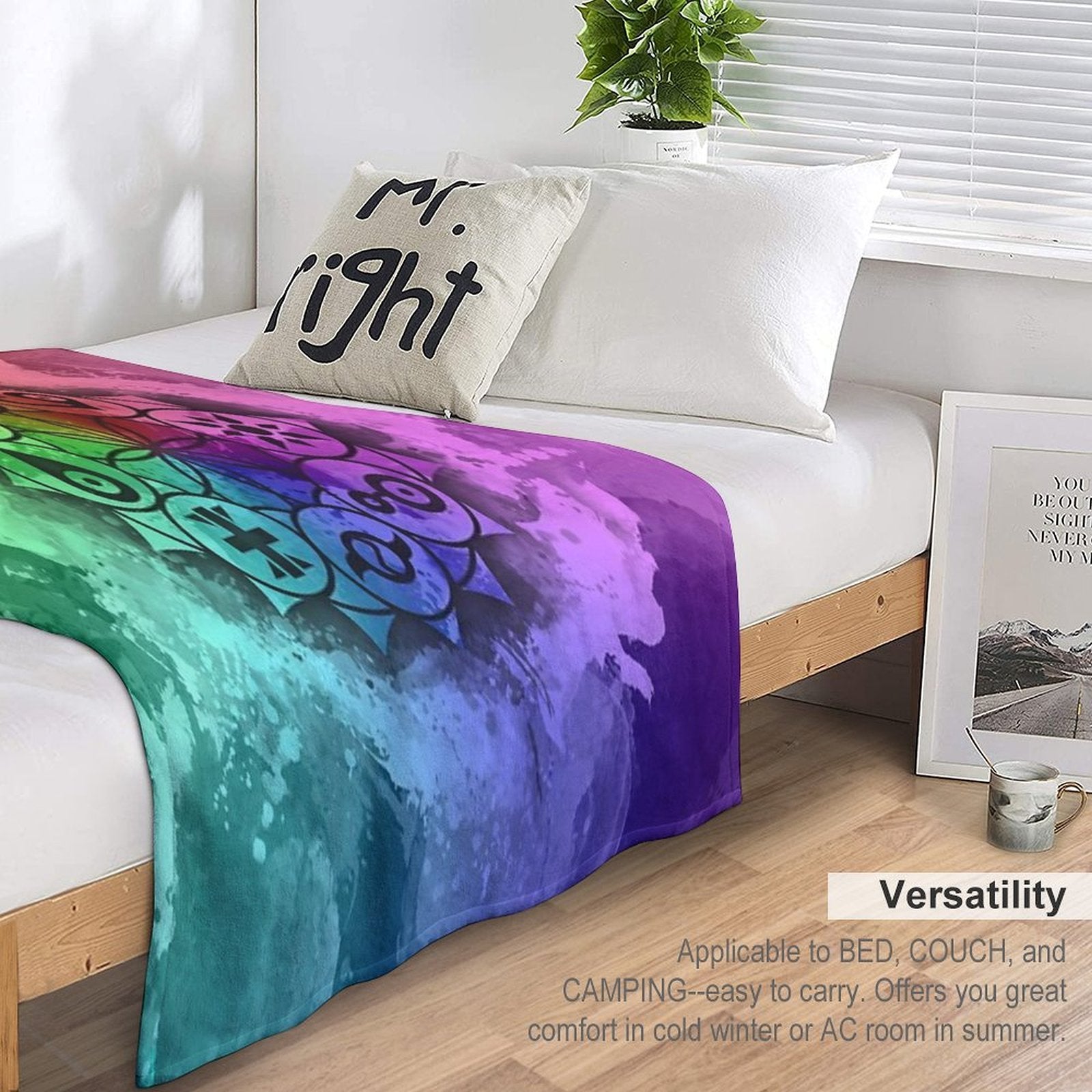 Digimon Mandala Paint Compact Throw Blanket