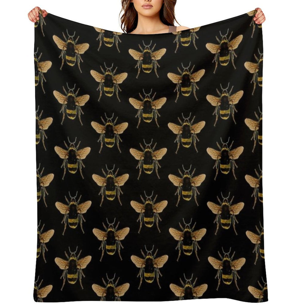Bumble Bee Plush Throw Blanket