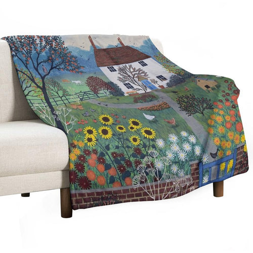 Apple Tree Cottage Sustainable Throw Blanket