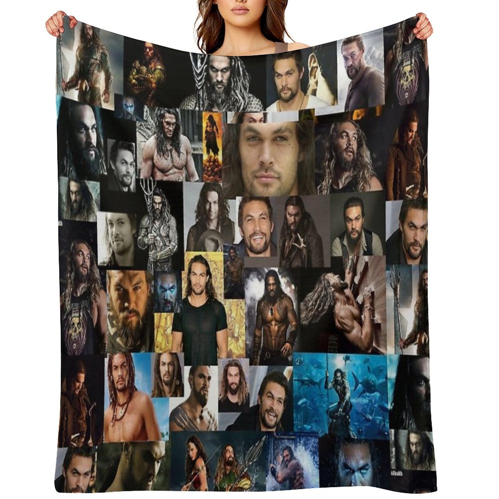 Jason Momoa Abstract Collage Compact Throw Blanket
