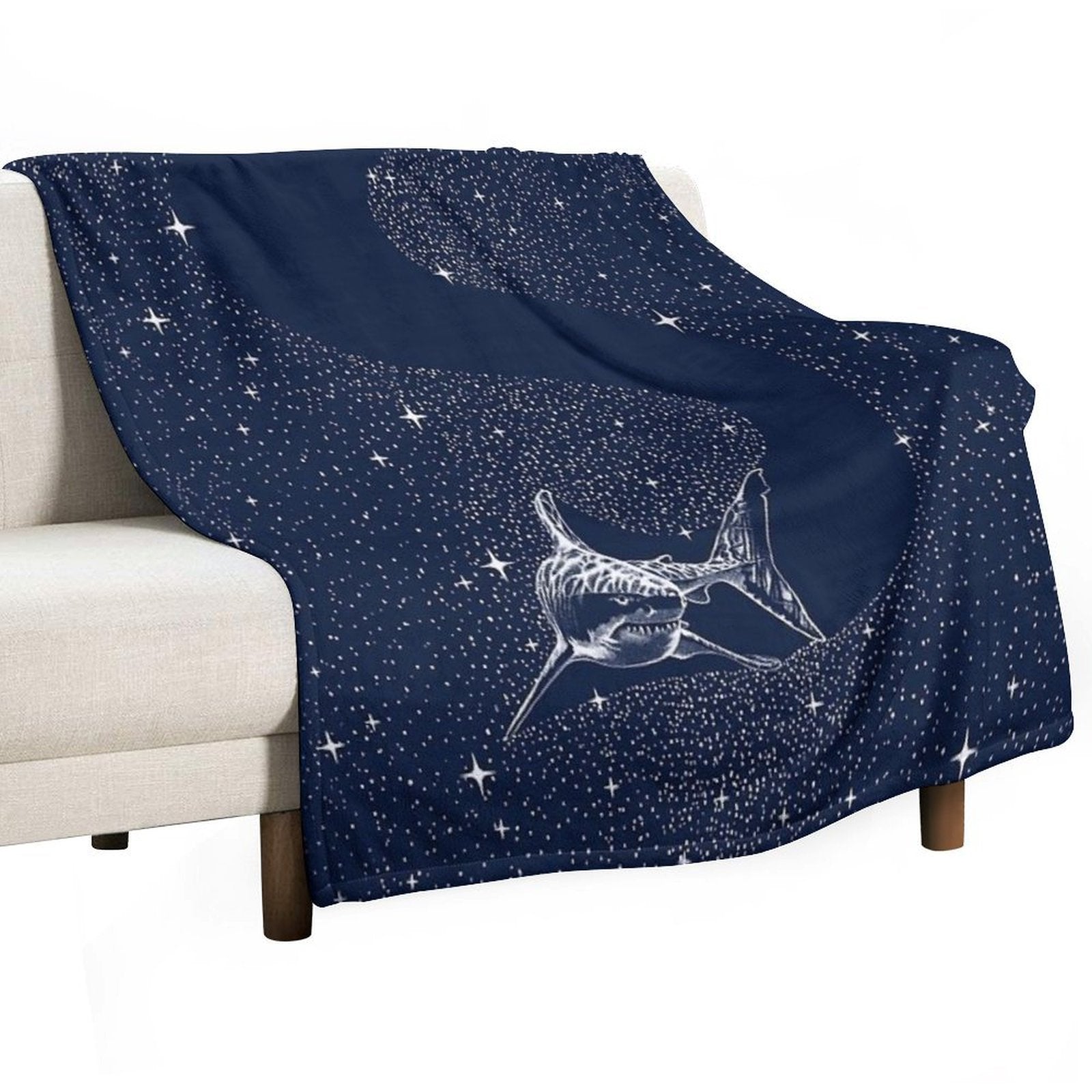 Starry Shark Quick-dry Throw Blanket