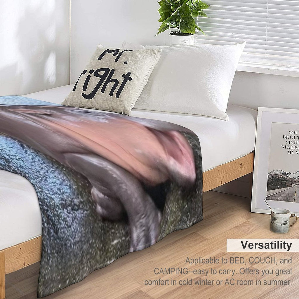 Moo Deng - Drama Powers Versatility Throw Blanket