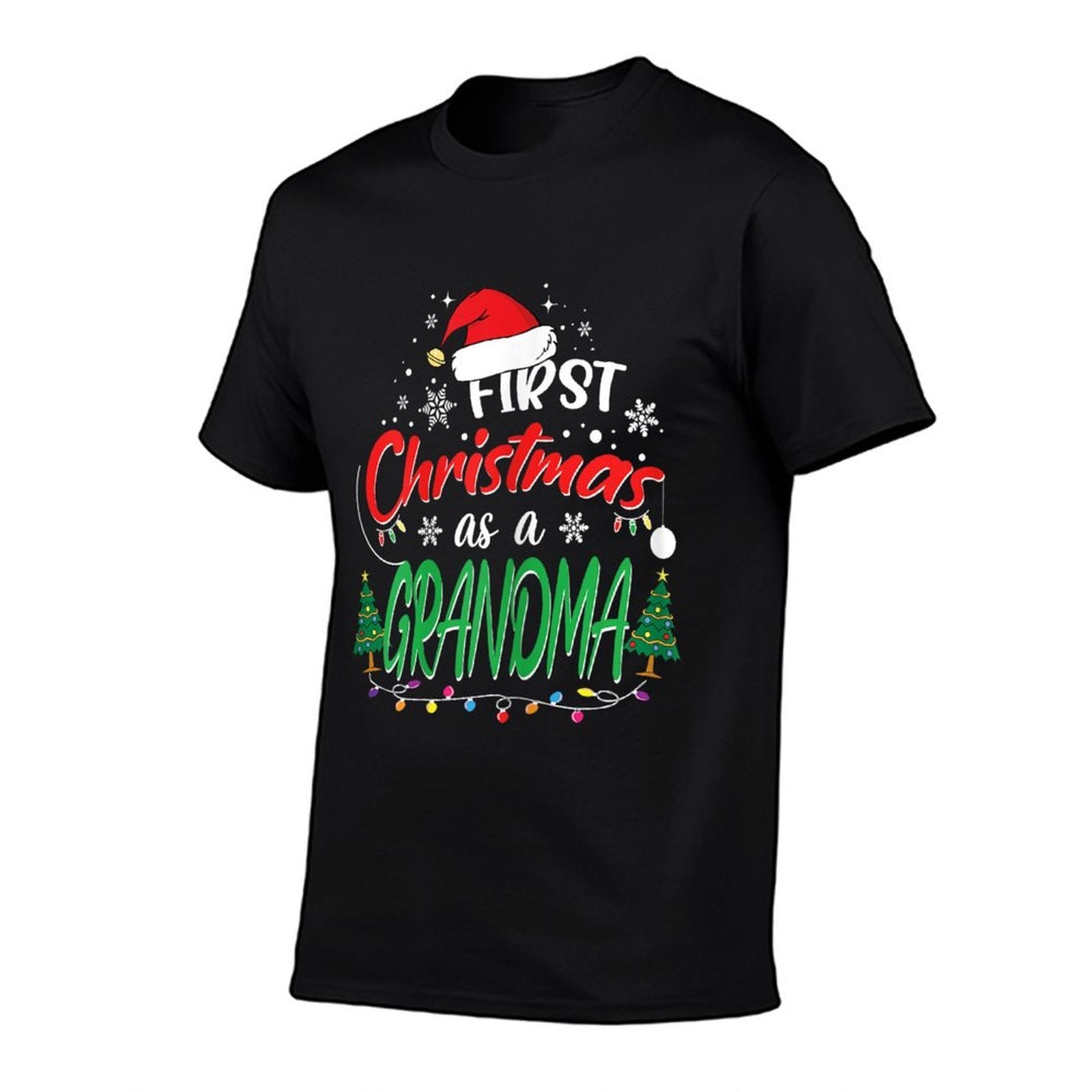 First Christmas As A Grandma New Grandmother 1st Christmas  Eco-friendly Material T-Shirt