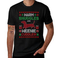 Weenie Dog Christmas Pajama Cute Weiner Ugly Christmas Men Women Kids  High-quality Stitching T-Shirt
