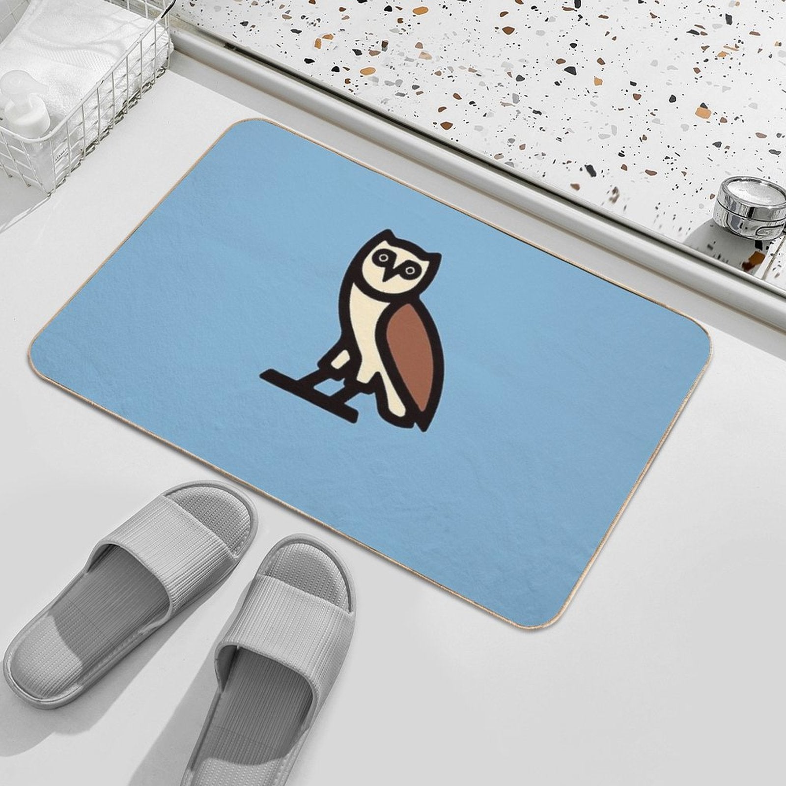 Ovo  Easy Maintenance Bath Mat