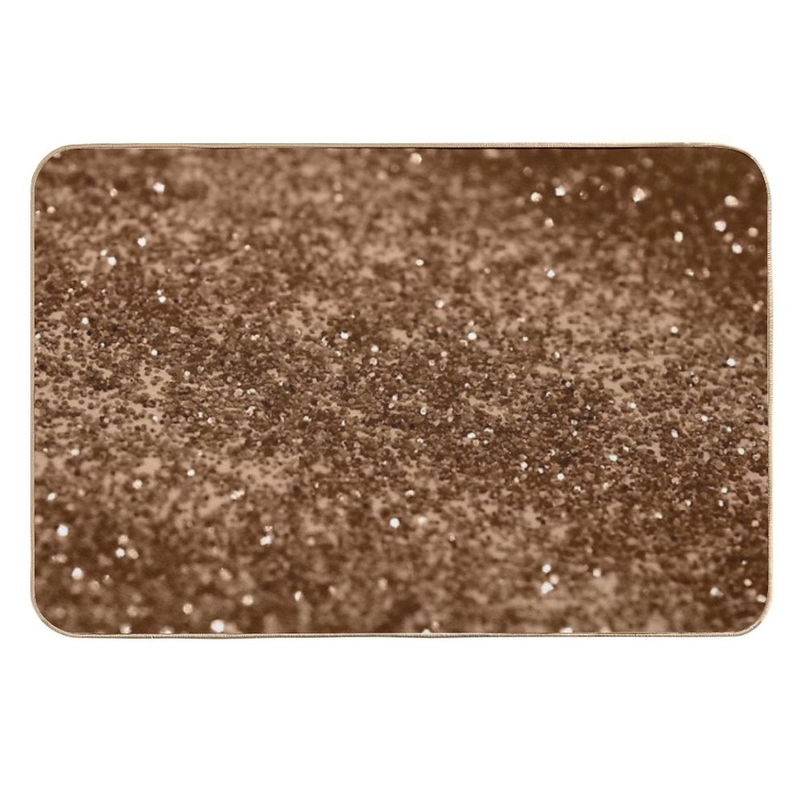 Gold Brown Glam #2 (Photo of Glitter Only - Not Reflective)  Repositionable Bath Mat