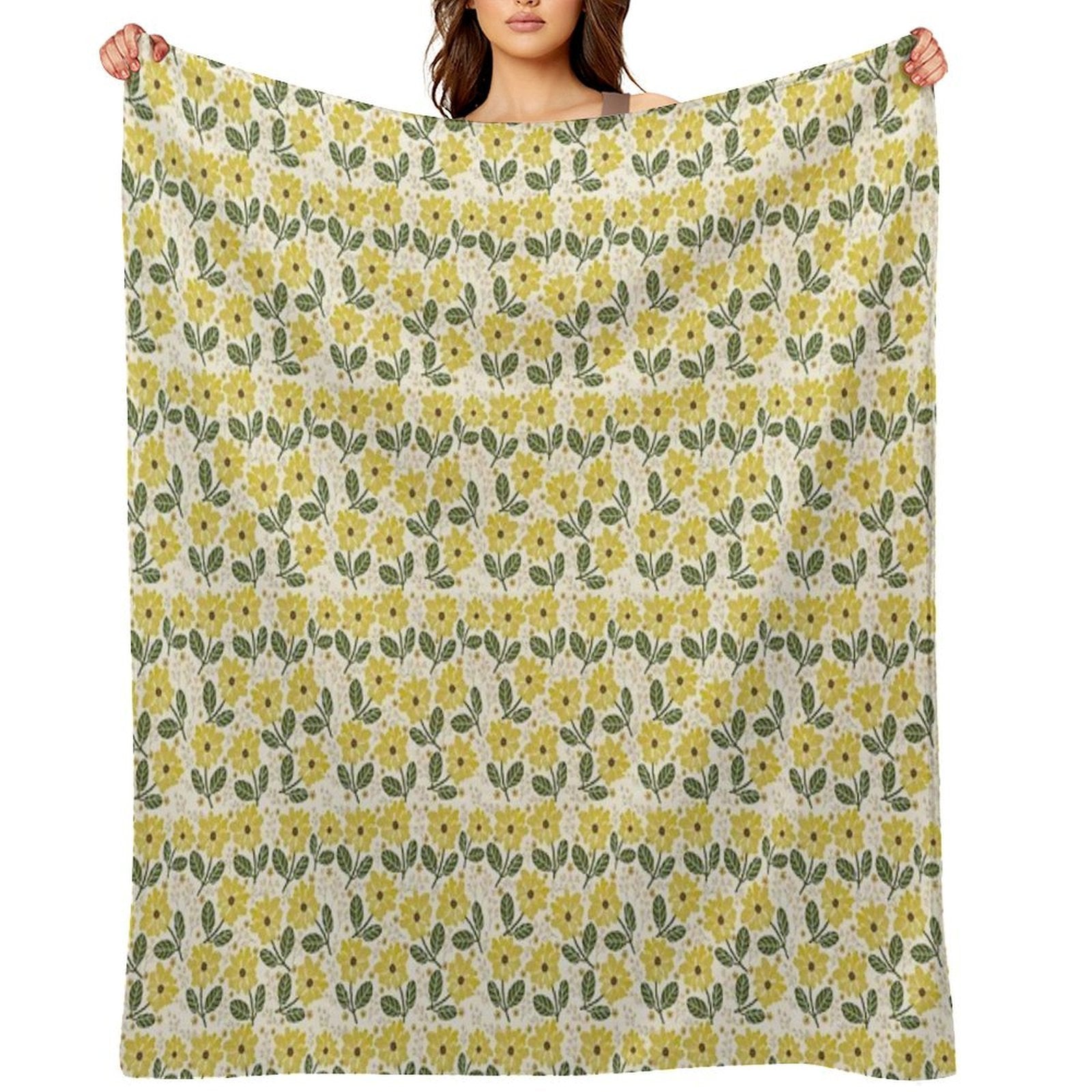 Golden Bloom All-season Throw Blanket