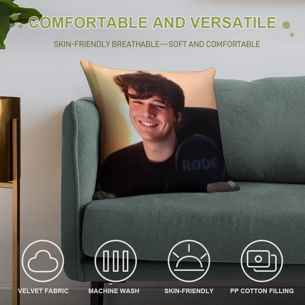 Wilbur Soot Soft Shrink-Resistant Throw Pillow