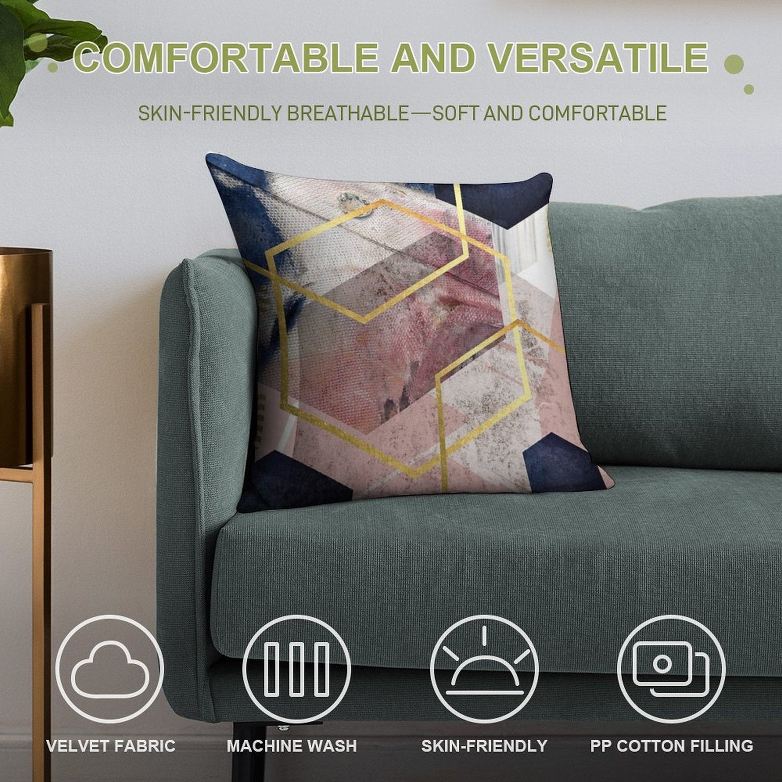 Abstract Geo Soft Warmth Comfort Throw Pillow