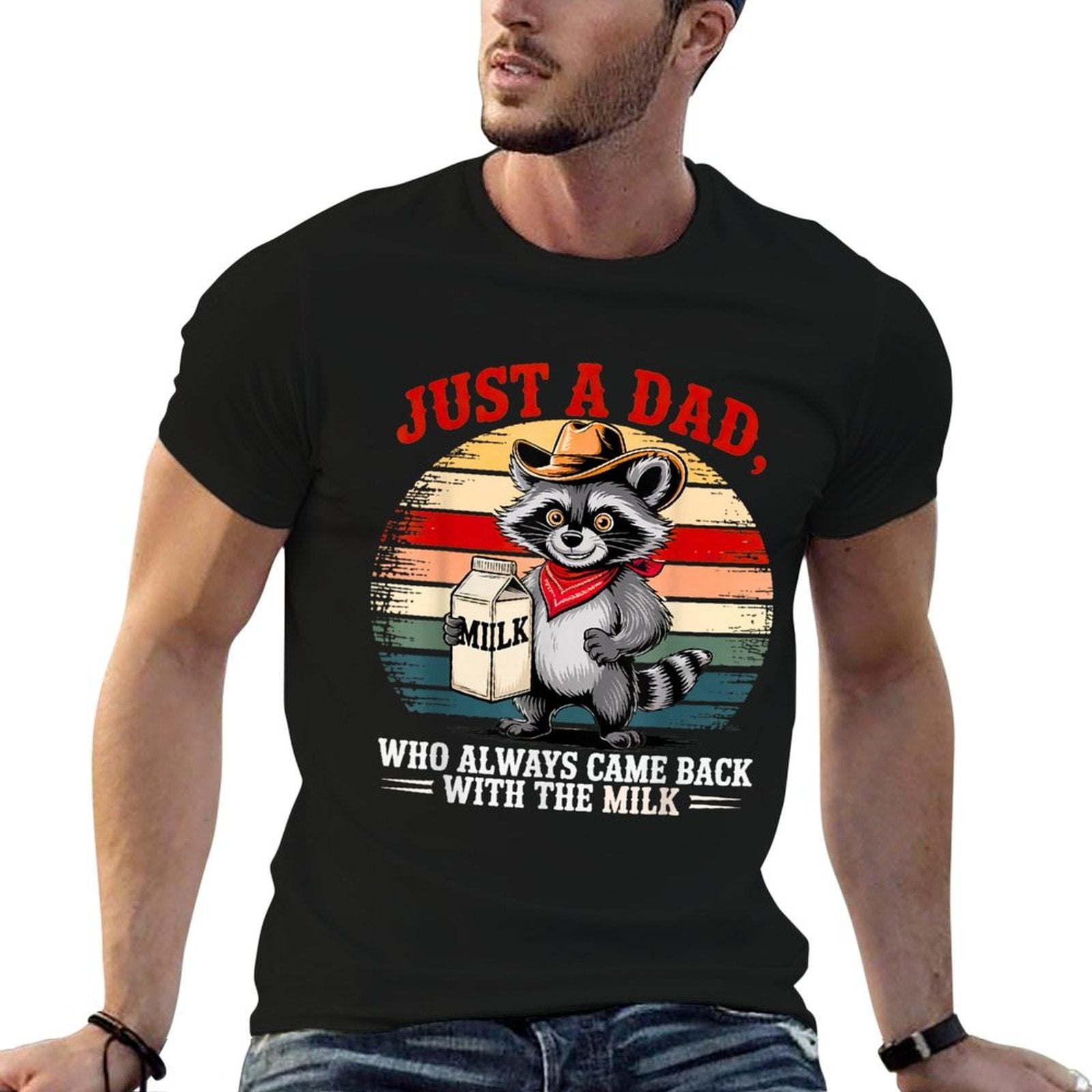 Just A Dad Who Always Came Back Gifts Men Fathers Day Dad  Relaxed-fit T-Shirt