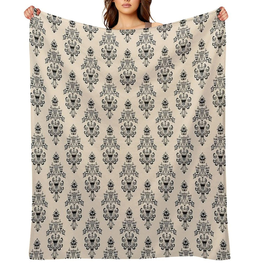 Haunted Mansion Wallpaper Hazelnut #Pastel Durable Throw Blanket