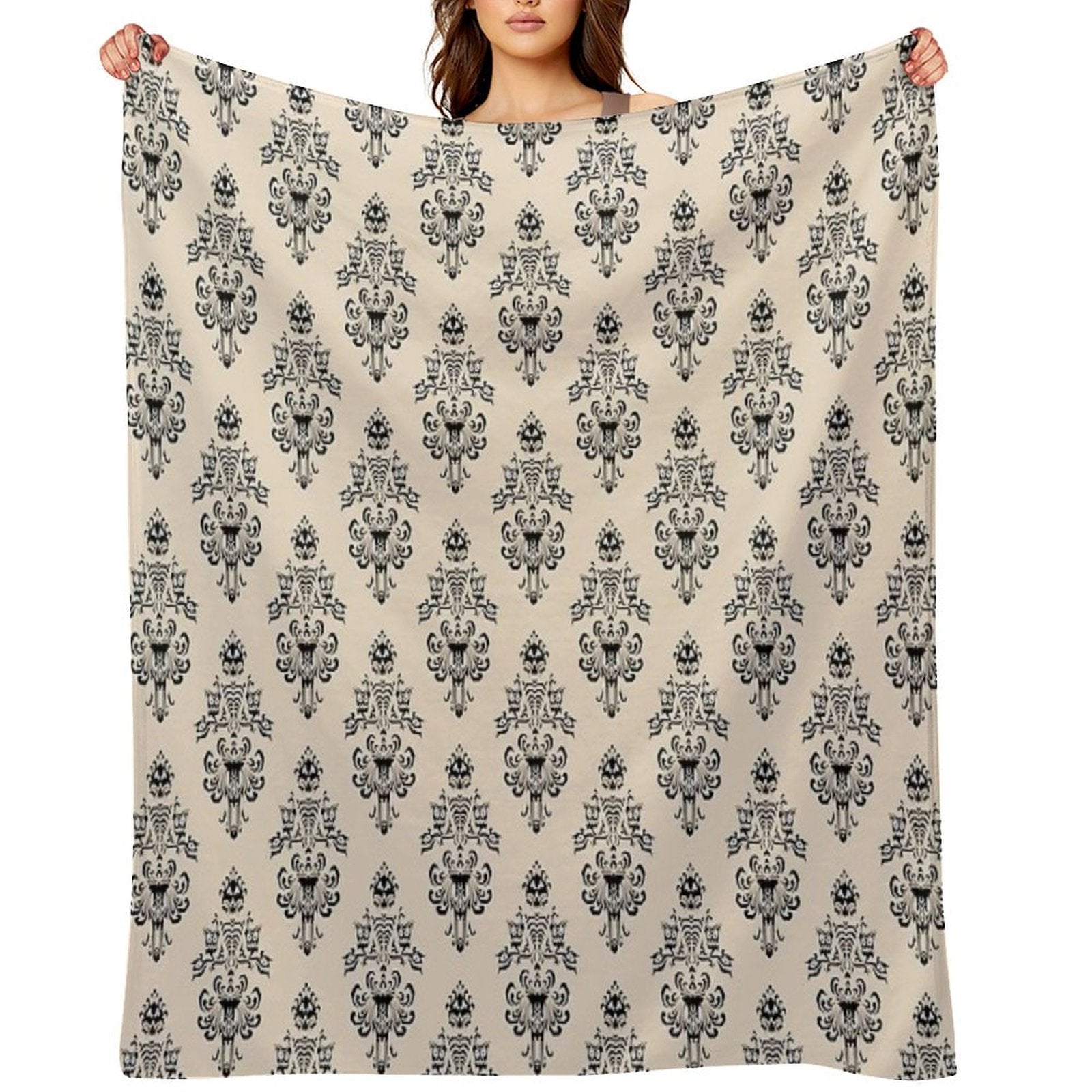 Haunted Mansion Wallpaper Hazelnut #Pastel Durable Throw Blanket
