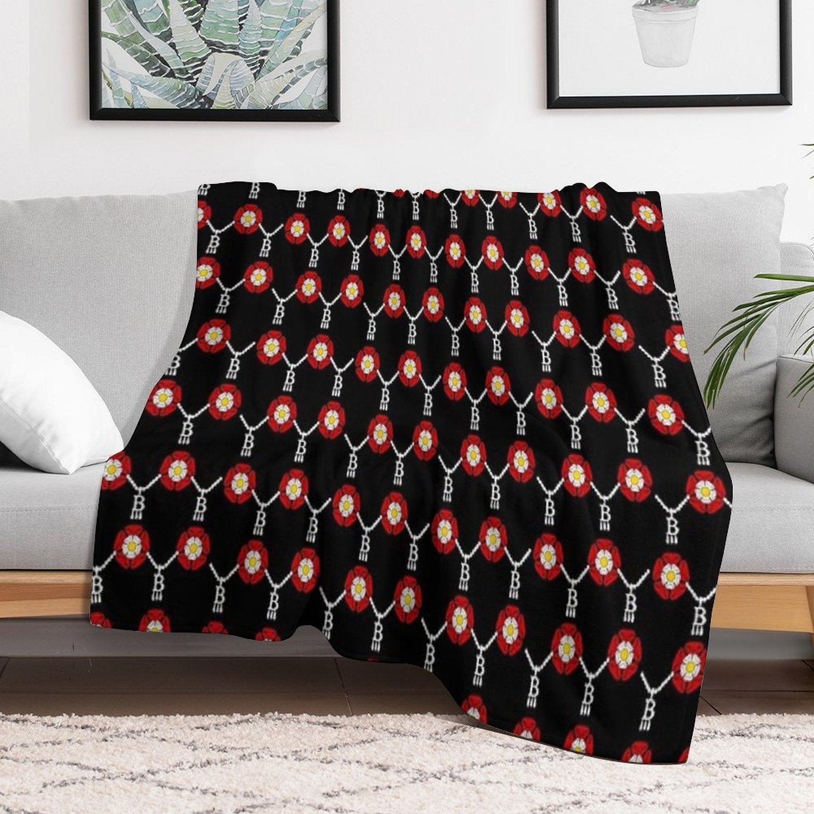 Anne Boleyn Tudor Rose Gift-ready Throw Blanket