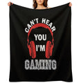 Video Gaming Gift Gamer Headset  Design Wrinkle-free Throw Blanket