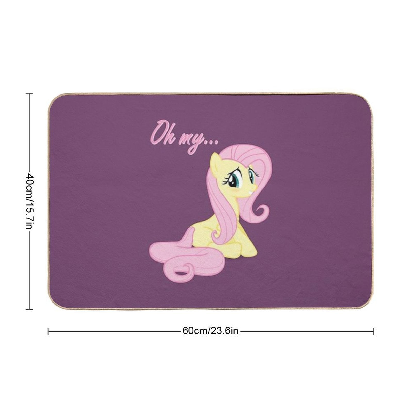 Shy Pony  Easy To Clean Bath Mat