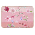 Watercolor Flowers And Butterflies  Stain-Proof Bath Mat