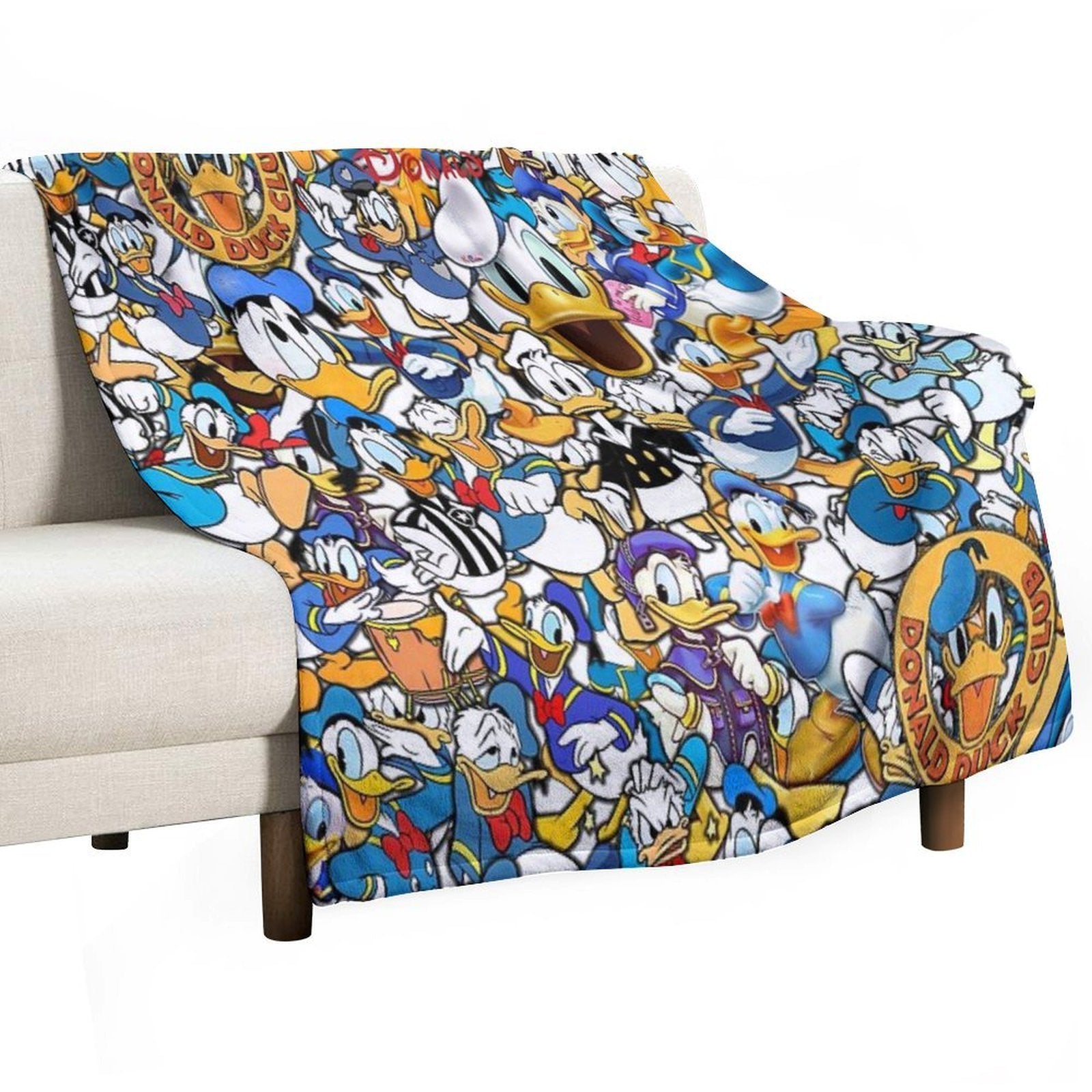 Donald Duck Kids Classic Funny Cartoon Ultimate Super Fine HD Collage Quick-dry Throw Blanket