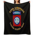 Army - 82nd Airborne Division - SSI - Ver 2 Sustainable Throw Blanket