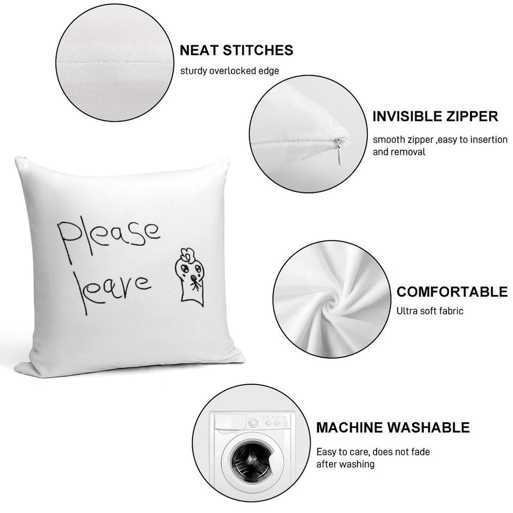 ATEEZ -- Please Leave Soft Skin-Friendly Throw Pillow