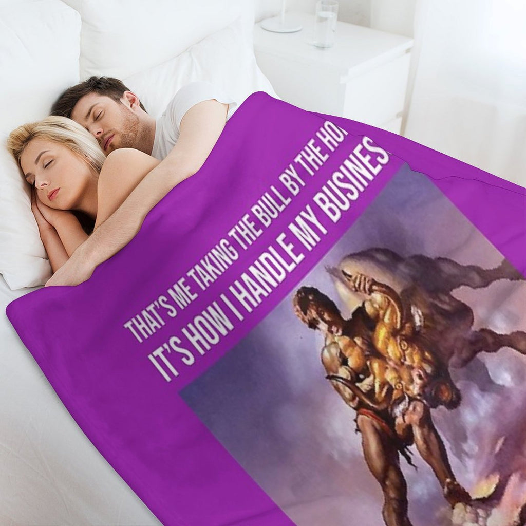 Bull by The Horns Travel-friendly Throw Blanket
