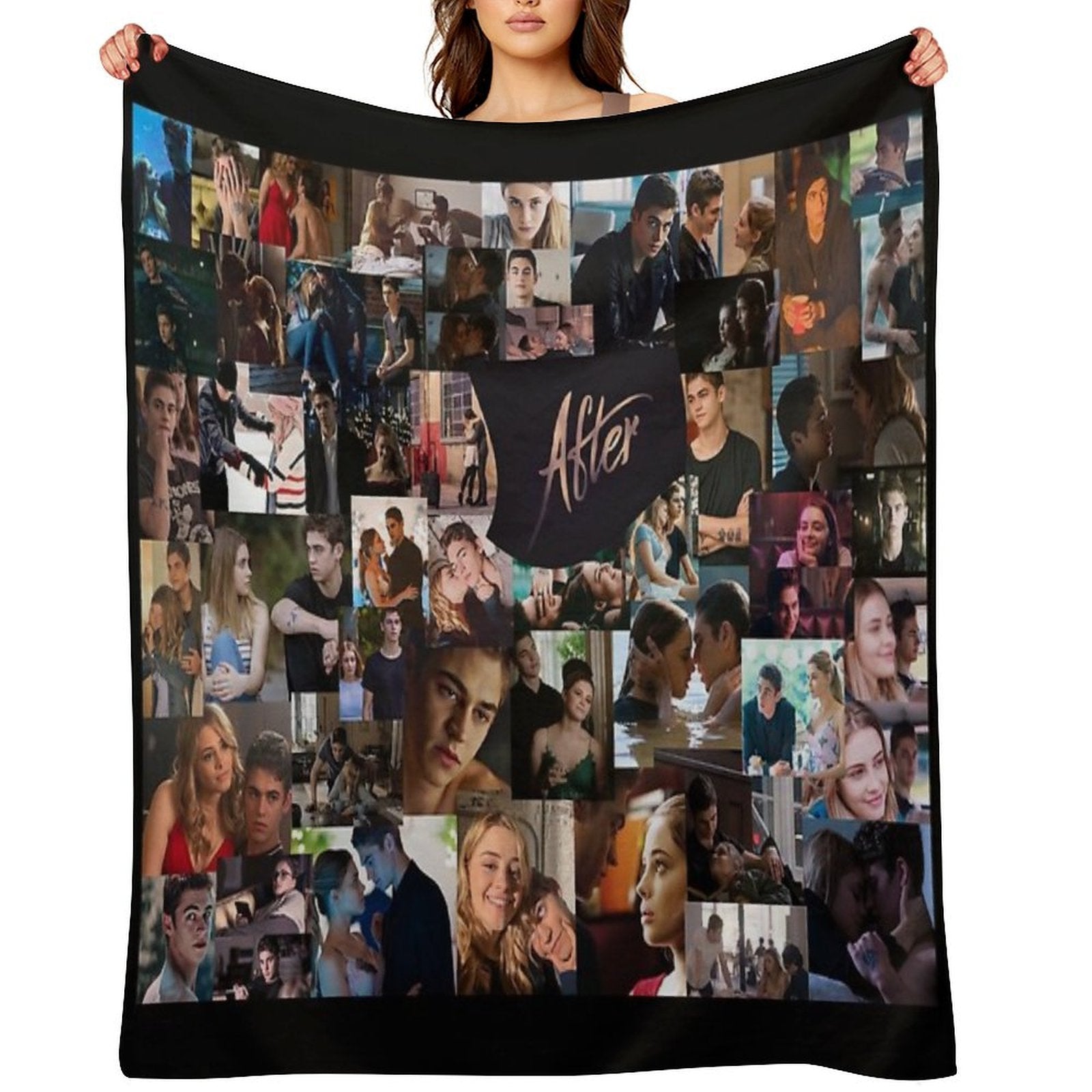 After Collage Quick-dry Throw Blanket
